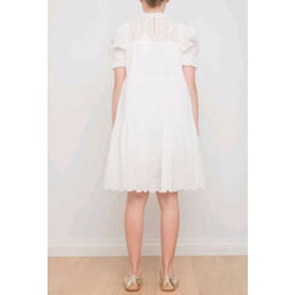 PETITE AMALIE WHITE EYELET LACE SWING DRESS size 7 - Picture 2 of 15